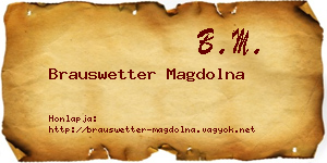 Brauswetter Magdolna névjegykártya