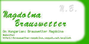 magdolna brauswetter business card